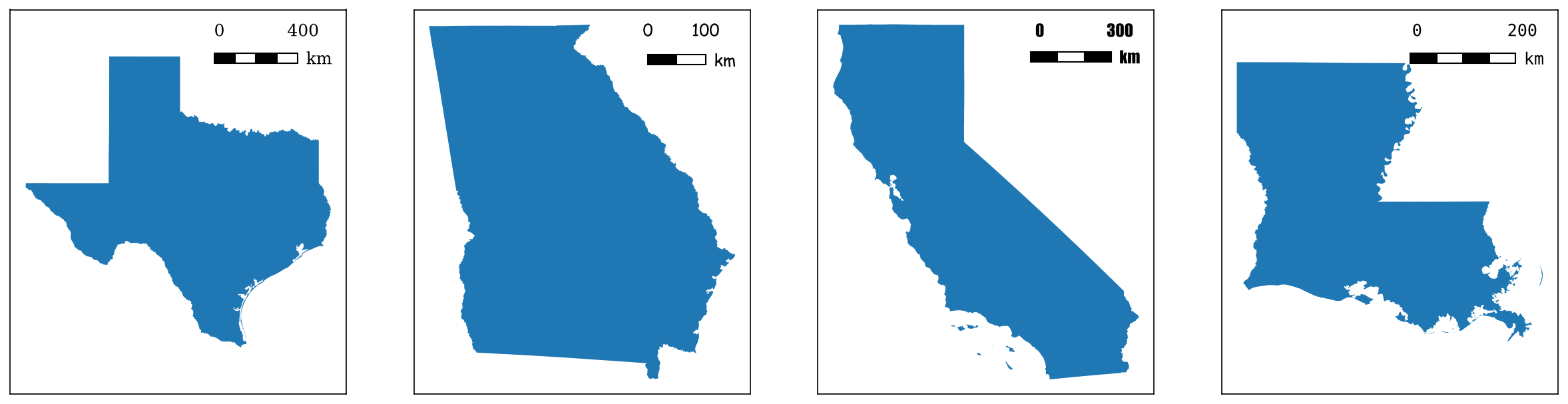demonstrating changing the font family of the text attached to the scale bar